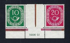 Bund Posthorn Unterrand Zusammendruck WZ1 mit HAN