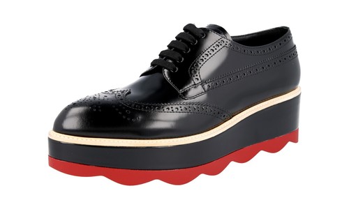 Prada leder plateau derby - prada,