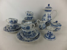 22-teil. Kaffeeservice HUTSCHENREUTHER - Zwiebelmuster - für 6 Personen - TOP