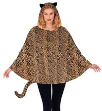 KARNEVAL FASCHING KOSTÜM DAMENENKOSTÜM PONCHO LEOPARD ONE SIZE NEU