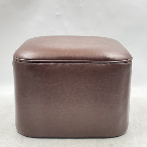 Braun kunstleder fußhocker - braun,