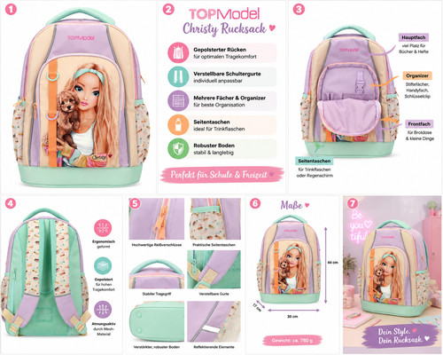 Topmodel schulrucksack sunny - topmodel,