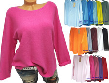 Italy Pullover Kuschel Basic Strickpulli Damenpullover Weich Warm  38 40 42 #8A
