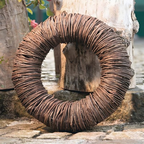 Rattan deko kranz natur ø - rattan,