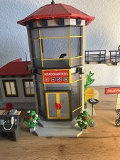 Playmobil Hauptquartier Feuerwehr Wache Station  mit Bauanleitung