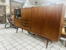 Sideboard Highboard Kommode 60er Vintage Danish Mid-Century  1960 Vitrine Teak