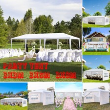 Pavillon Wasserdicht Partyzelt 3x3/3x6/3x9m Festzelt mit Fenstern Gartenzelt Neu