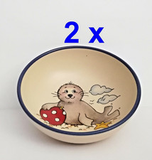 Lustige Kinder Brei Schale Seehund und Ball 2er-Set Handarbeit Geschenk-Idee