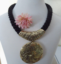 Pierre Lang  schöne Kordelkette mit Anhänger ca. 42 cm  gut erhalten