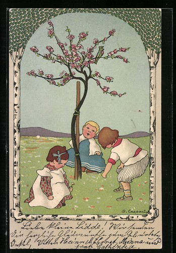Künstler gertrud caspari - künstler-ak,