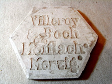 uralte Villeroy & Boch Mettlach Merzig  Bodenfliese , Keramik, sechseckig