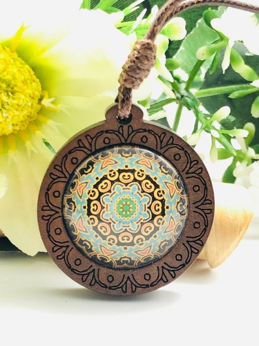 Halskette handmade mandala - halskette,