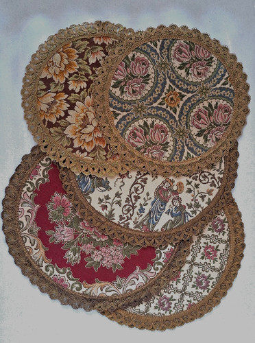Runde brokat tischdeckchen - runde, brokat-tischdeckchen