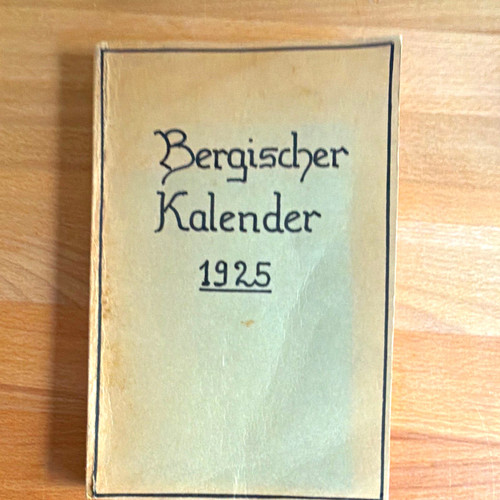 Bergischer kalender 1925 - bergischer,