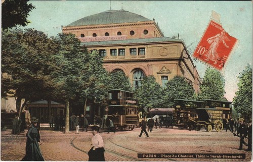 Cpa paris place chatelet - paris,