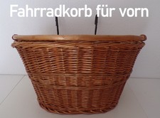 Fahrradkorb vorne, Rattan, Weide, gebraucht
