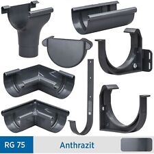Marley Continental Dachrinnen RG75 Dachrinnenteile Farbe Anthrazit RAL-7016