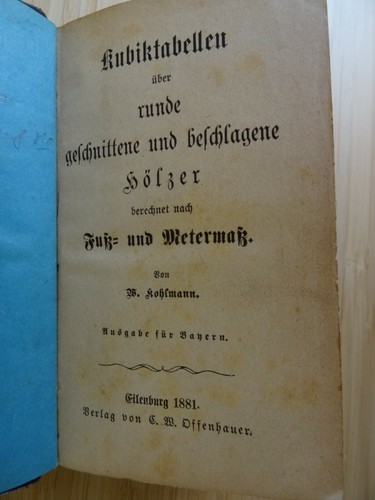 Kubiktabellen ausgabe bayern - ausgabe,