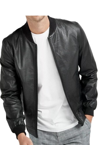 Neu schwarze lederjacke herren - schwarze,