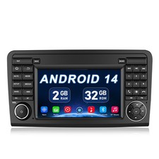 AutoRadio Android 14 2GB+32GB Navi 4 Core für Mercedes-Benz M-Klasse W164 ML 320