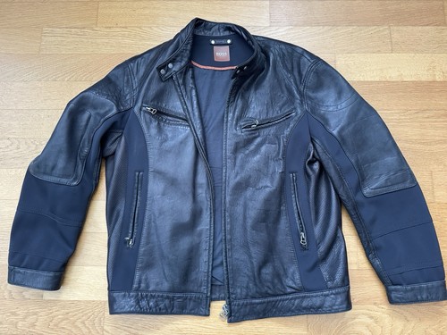 Boss lederjacke bikerstyle - boss, gr