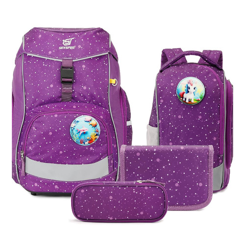 Schulranzen set teilig - schulranzen, lila