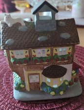 Partylight Teelichthaus mit Katze Auf Dem Dach