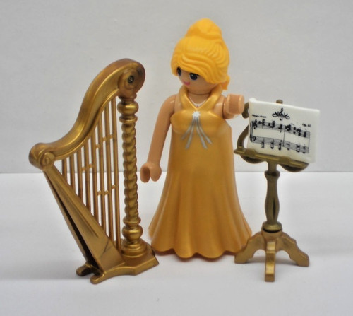 Musikerin mit harfe musik - harfe,