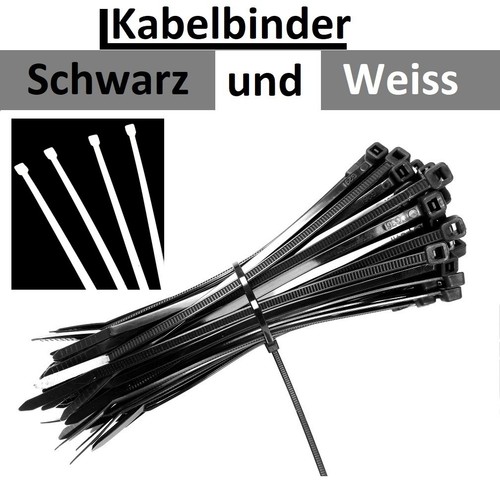 Kabelbinder schwarz weiss - kabelbinder,