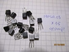 15 Stück Transistor  MPSA13  Si  NPN 30V  0,3A  0,33W 125 MHz  gebraucht