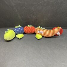 Sigikid Krokodil / Drache Stofftier Rassel Knister Klettverschluss 45 cm