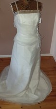 Brautkleid, Satin, Champagner