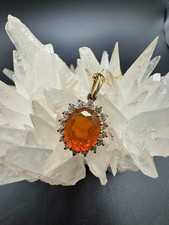 Fire Opal Pendant 14K (585)