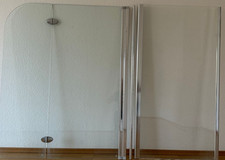Badewannenaufsatz Duschtrennwand 3-teilig, faltbar, Klarglas 8 mm, neuwertig
