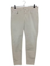 CLOSED Röhrenhose Damen Hose Gr. DE 42 wollweiß Casual-Look