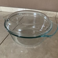 Pyrex Glasbräter Auflaufform Backform mit Deckel, Rund 21 cm, 2,5 l
