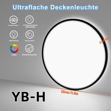 LED Deckenlampe Ultraflach Panel Deckenleuchte Wohn Schlafzimmer Küche Flur
