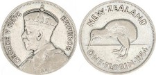1 Florin Silber Neuseeland 1