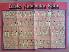 Basic Nunchaku Kata Poster Bruce Lee Game of Death von 1978!