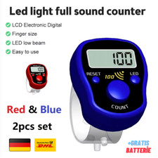 2 Elektronische Fingerzähler Mini Handzählzähler Reihenzähler Rundenzähler Zikir