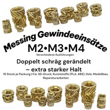 Messing Gewindeeinsatz M2-M4