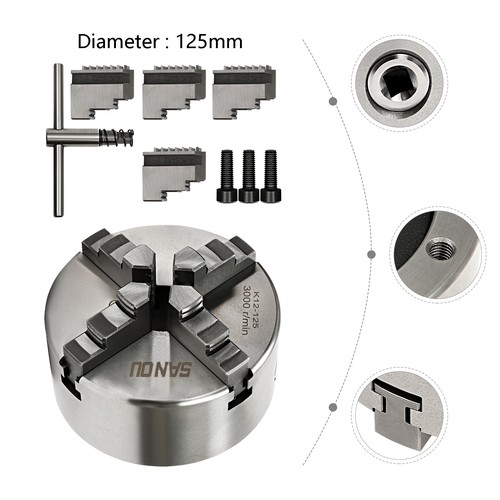 125mm backen backenfutter - 125mm, 4