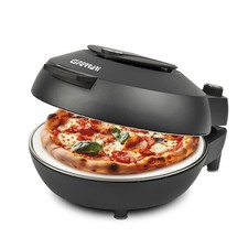 G3Ferrari Pizzaofen PUMMAROLA bis zu 420°C 1200W feuerfeste Steinplatte schwarz