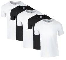 5/10 GILDAN T-SHIRTS Softstyle RUND AUSSCHNITT M L XL XXL SHIRT HERREN BAUMWOLLE