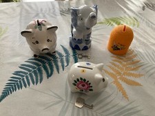 Spardosen Set vintage 80er Jahre Elefant, orig. Sparschwein Sparkasse, Sumsi