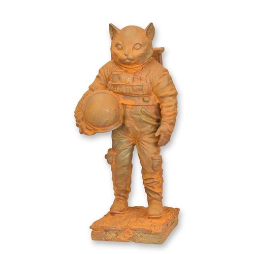 Rostfarbene gusseisenfigur - rostfarbene,