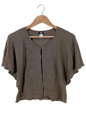 H&M Bolero Damen Jacke Gr. DE 36 braun Casual-Look