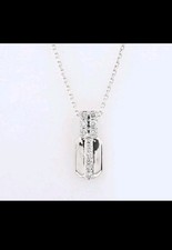 Weissgold feine Kette mit Anhänger 585