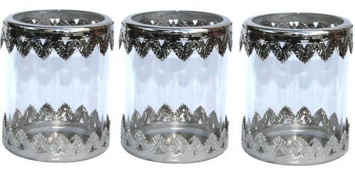 Kerzenhalter set geätzt - 3x,