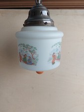 Art Deco Hängelampe mit japanisch Motiven, Geisha